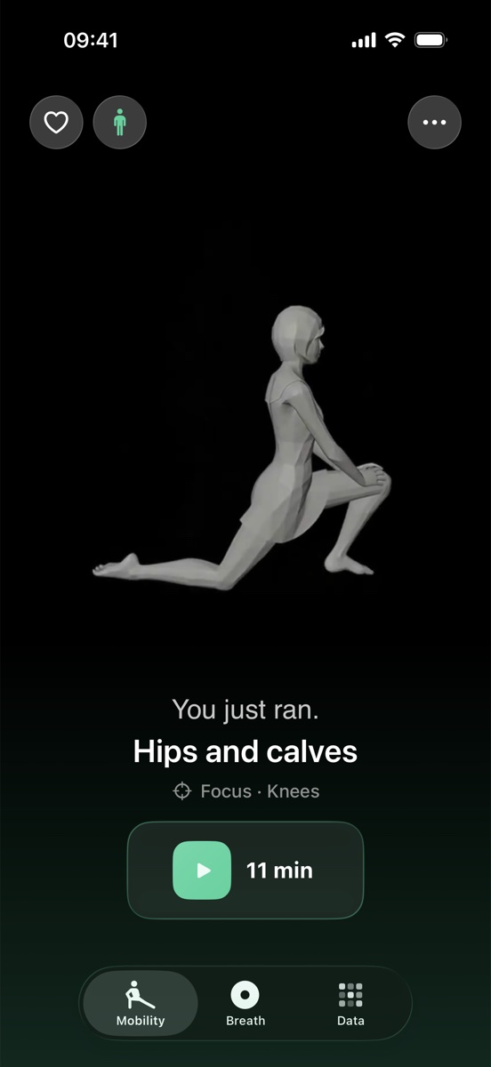You just ran. Hips and calves, 11 min. Built for you.